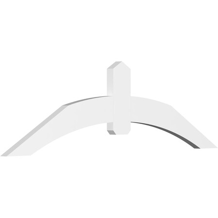 Ekena Millwork Archdale Architectural Grade PVC Gable Bracket, 72"W x 21"H x 2"D x 6"F, 7/12 Pitch GBP072X21X0206ARC00